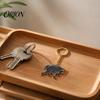 Animal Shaped Charm 1/2/3Pcs Raccoon Keychain for Backpacks, Golden Plated Car Key Ring, Backpack Decoration Decorative Pendant, Gift Lovers Shape