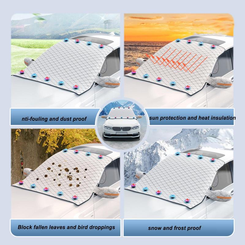 For Car Snow Cover For Car Windshield Cover For Snow & Ice Reflective Ice Removal Sunshade Mirrors Winter Protectors For Car Mpv