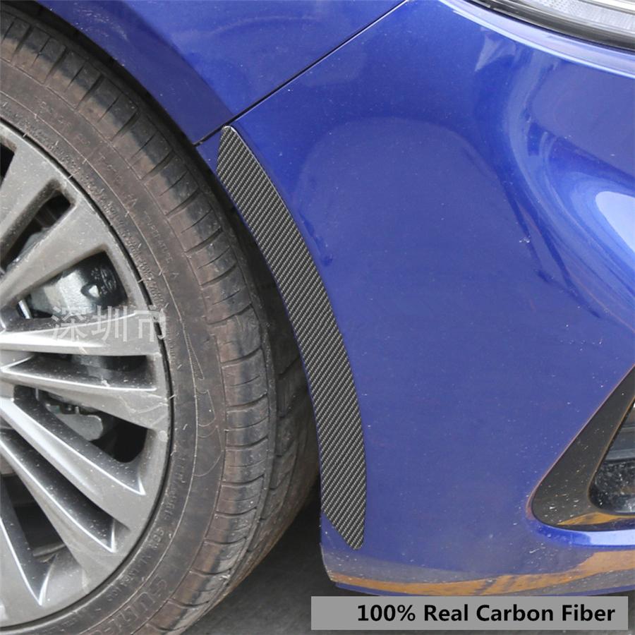 Pair 39cm Car Mudguard Sticker Extension Wide Arch Protector Real Carbon Fiber