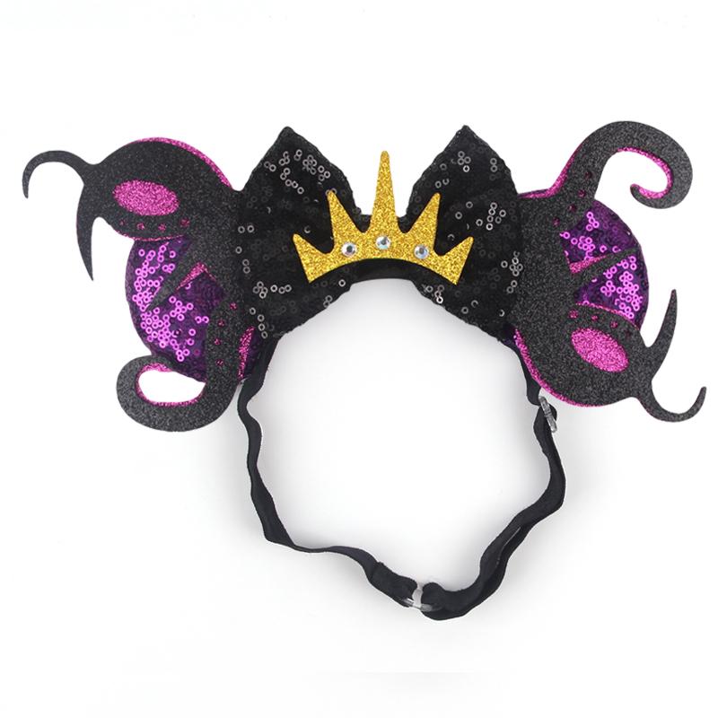 Disney 3,3" Minnie Mickey Ohr Elastische Stirnbänder Neugeborenen Mode Glitzer Verstellbares Haarband Baby DIY Haarschmuck Festival Reise