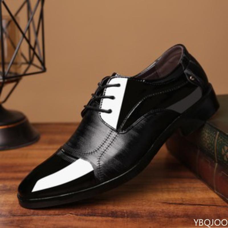 New men's casual shoes business formal wear plus size versatile for weddings simple comfortable retro artistic men's shoes