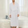 Men's  Weave Bathrobe,robe, Lightweight Nightgown, Long Loungewear, Hotel Leisure Bathrobe