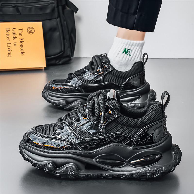 Dad Shoes Spring and Summer Mesh Breathable Shoes Men's Heightened Thick-soled Korean Version of Youth Sports and Leisure Trendy Men's Shoes