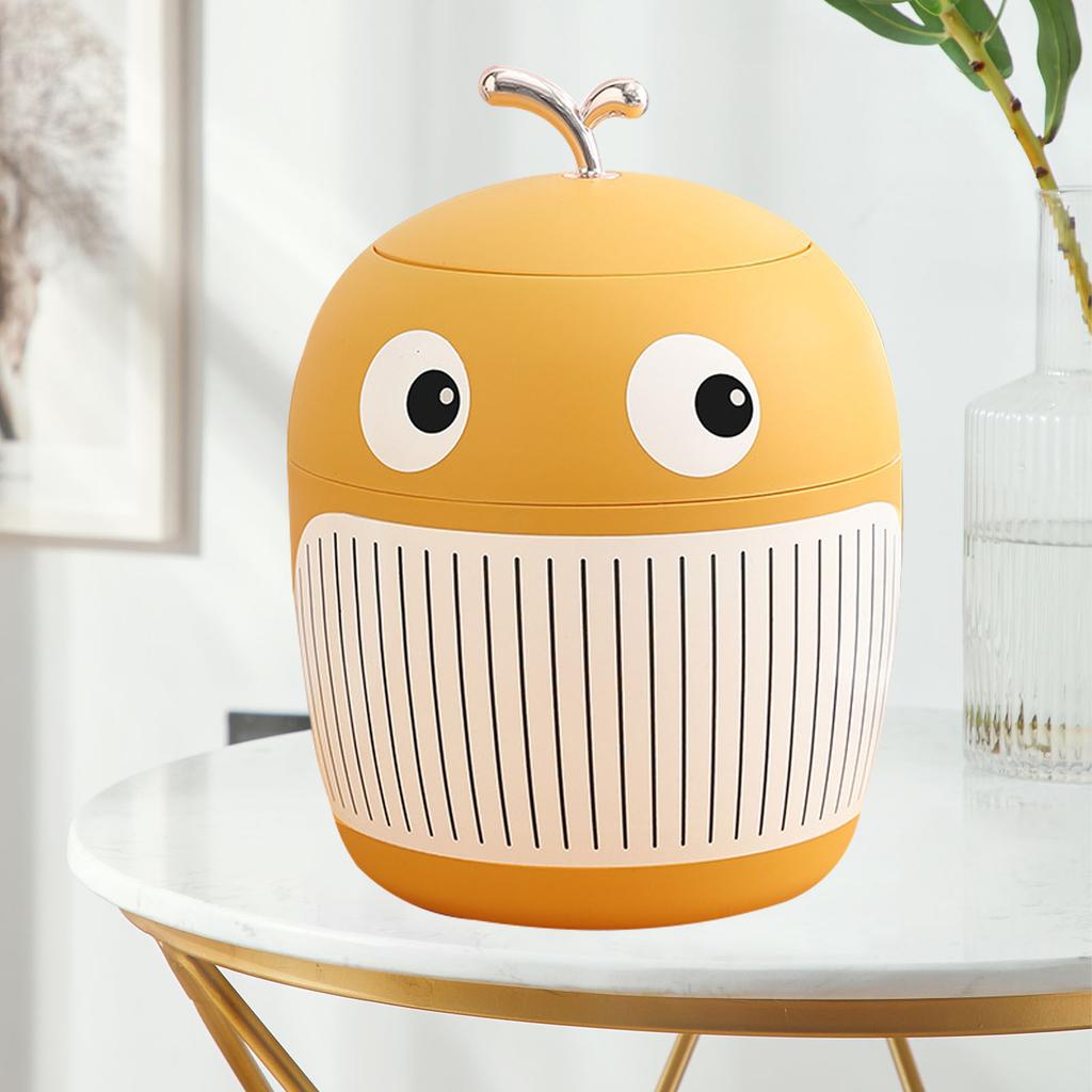 Little Whale Trash Can Mini Cute Light Luxury Garbage Bin Portable Multifunctional Trash Can for