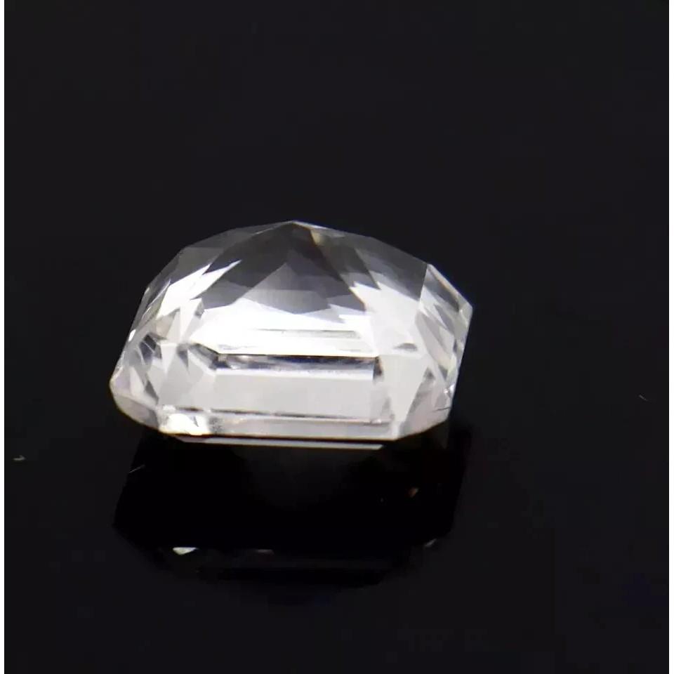 Natural White Color Sapphire A+ 11.60 Ct Square Cut Certified Stunning Gemstone