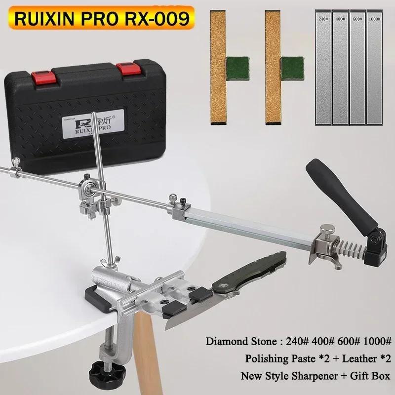 NEU Ruixin Pro RX009 Messerschärfer Professionelle neue Upgrade-Schleifmaschine aus Aluminiumlegierung 360-Grad-Flip-Schleifwerkzeuge
