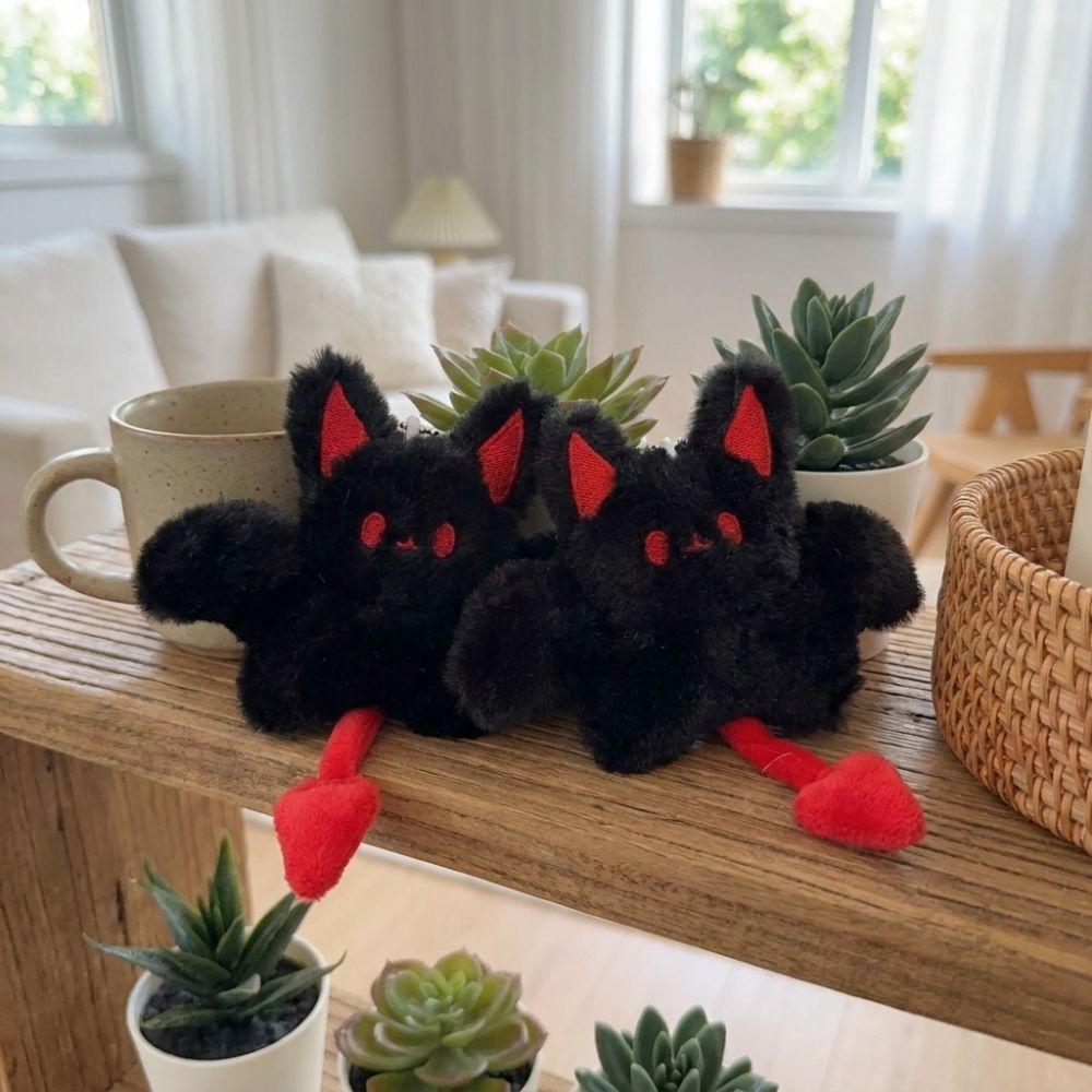 Soft Plush Bat Doll Keychain Room Decor Cute Bat Keyring Bat Hanging Ornament  Birthday Gift