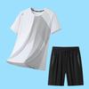 Men's Quick-Drying Ice Silk Sports Set: Short Sleeve T-shirt and Shorts