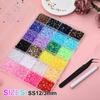Resin AB Glittering Flat Back Rhinestones For Nail Art In 3mm 4mm 5mm 6mm Sizes With Jelly Color Option 10000pills/Box