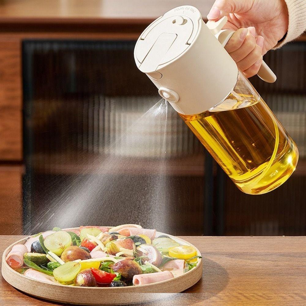 Glass Dual-Purpose Oil Bottle 580 ML Oil Dispenser Convenient Cooking Oil Tank  BBQ