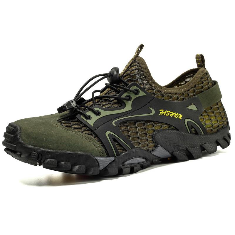 Hiking Boots Mens Outdoor Athletic Sports Trail Running Shoes High-Top Barefoot Upstream Water ShoesTrekking Climbing Sneakers