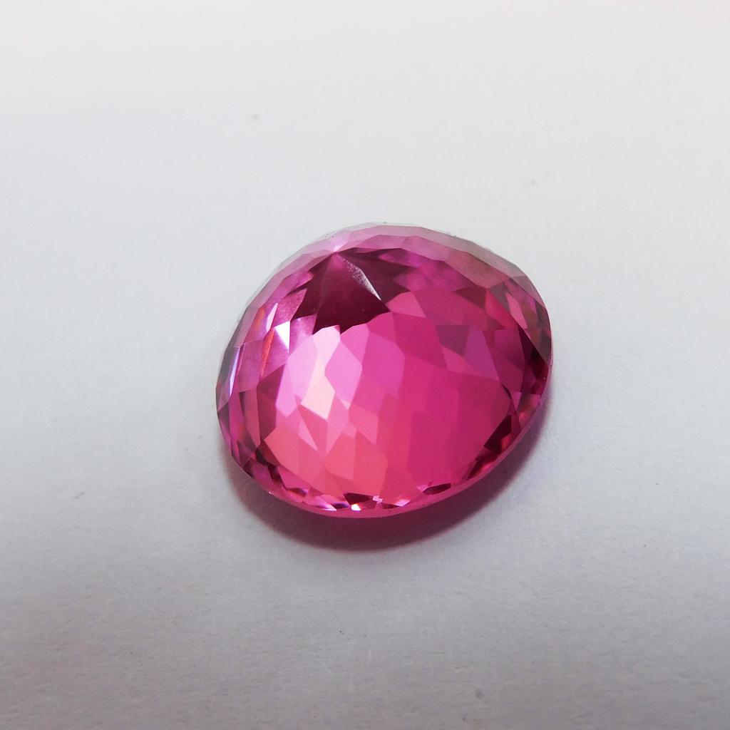 Natural Pink Sapphire Loose Gemstone 18.40 Ct Round Cut September Birthstone for Gem Collections