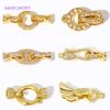 18K Gold Plated Brass Connector Clasps For Jewelry Making,Locks For Jewelry,Fasteners For Bracelets,DIY Jewelry Accessories