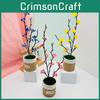 Artificial Chimonanthus Praecox Potted Plant With Fabric Pot For Decor Room