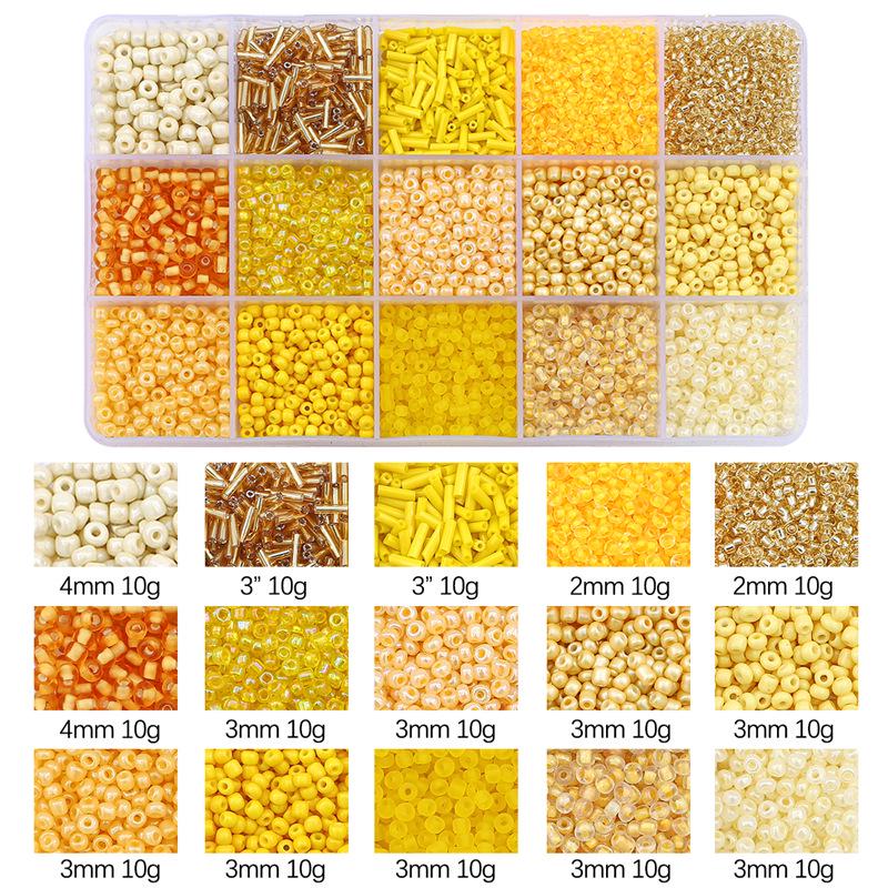 8/10/12/15 Grid Box: Seed Beads, Sequins, Imitation Pearls for DIY Necklaces & Phone Chains