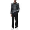 Polo Ralph Lauren Ss23 Gestreiftes Kleinlogo Bedrucktes Rundhals-Sweatshirt Herren Sweatshirt Schwarz 710899202-001