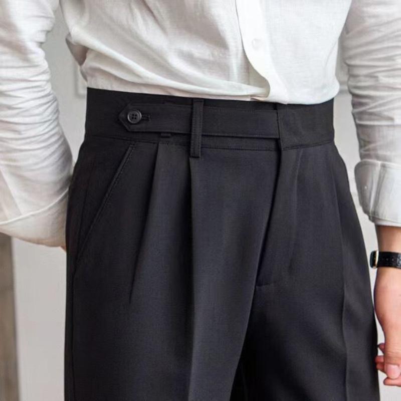 Sommer Dünne Business Konische Hose Aprikose Einfarbig Vielseitig High-Waist Anzughose