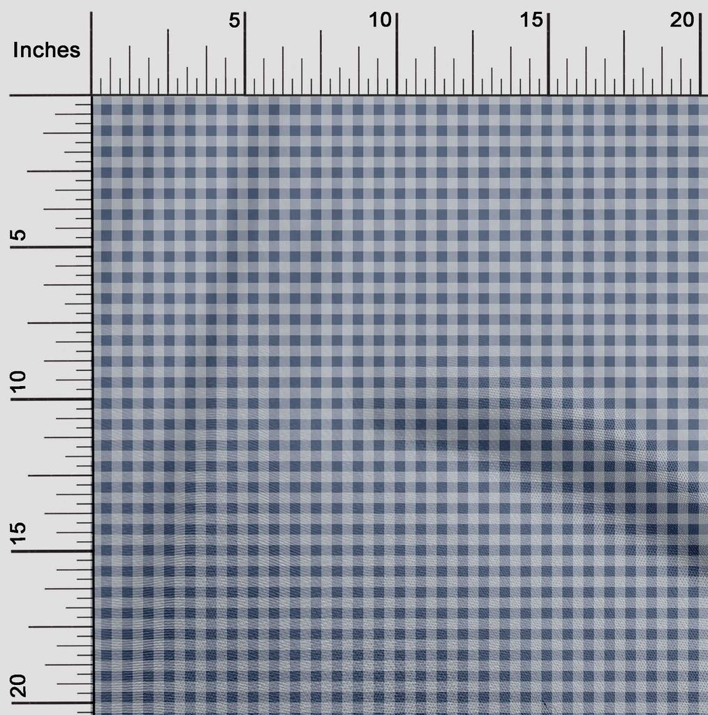 oneOone Cotton Flex Fabric Gingham Check Print Fabric BTY 40 Inch Wide