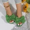 Fashion Summer Bow Sandals Slip Plus Size Casual Breathable Lightweight Outside Fashion Slippers
