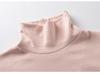 Soft Cotton High Neck Maternity Nursing Top with Horizontal Opening for Breastfeeding, Thickened for Warmth - Autumn/Winter.