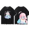 Anime Cosplay Blue Archive Azusa Fashion T-shirt Summer Shirt Fans Short Sleeves Man Girl Clothes Tees Gift Pure Cotton Tops