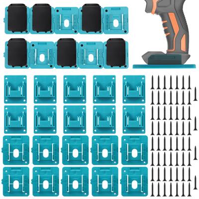12pcs Power Tool and Battery Holder Battery Storage Batterys Mounts Storage Holders Rack for Makita BL1860 BL1850 BL1840 BL1830