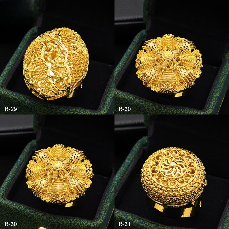 

Кольцо золотого цвета для женщин, изменяемого размера, свадебное, арабское, эфиопское, большие кольца, нигерийские украшения, марокканские