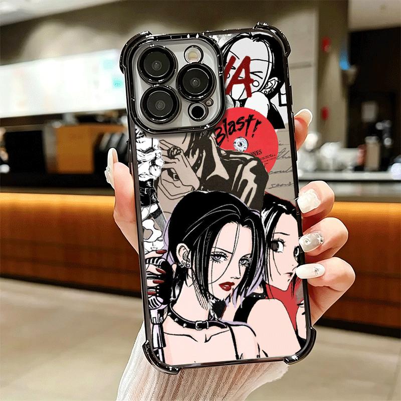 NaNa Osaki Anime Soft Phone Case For iPhone 15 16 17 Air 14 Pro Max 16E Plus 13 12 Mini Plating Anti-Fall Fundas