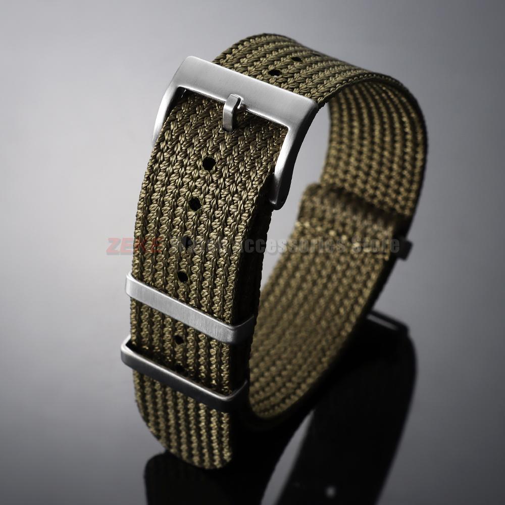 18/20/22mm Retro Woven Military Nylon Fabric Watch Strap for Omega for Citizen for Seiko Band One Piece Army Universal Bracelet