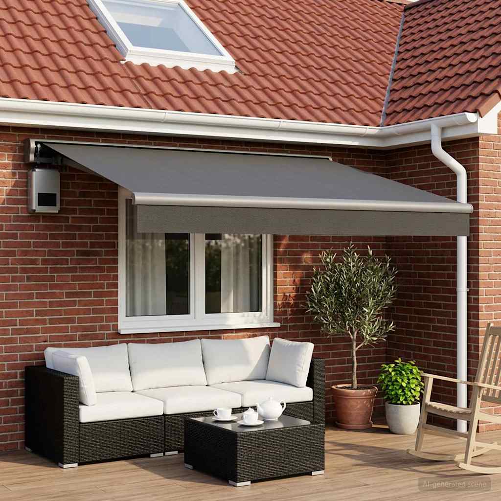 Ersatz-Markisenstoff Anthrazit 500 x 300 cm Polyester