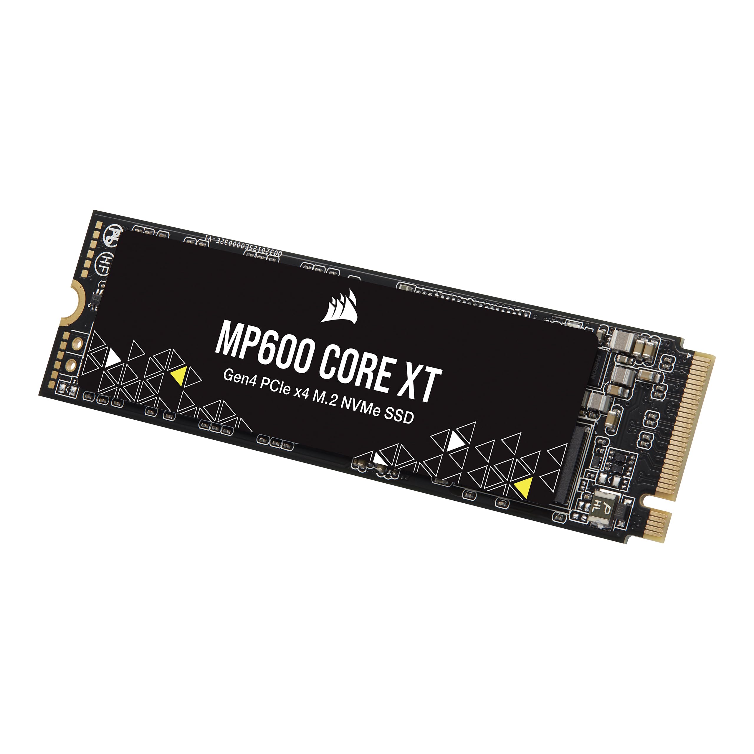 

CORSAIR MP600 CORE XT Gen4 x4 NVMe QLC NAND 2280 DirectStorage Up to [PCIe 2.0 M.2 SSD] High-Density M.2 Support, 5,900MB/s Speed, чорний
