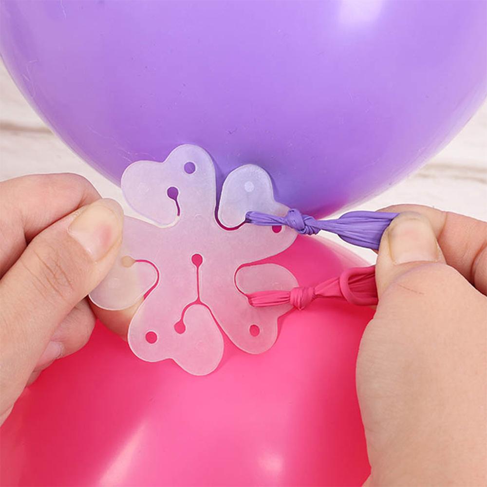 10Pcs Flower Shape Balloon Clips for Balloon Arch Plastic Balloon Connector for Birthday Wedding Valentine's Day Party Decor