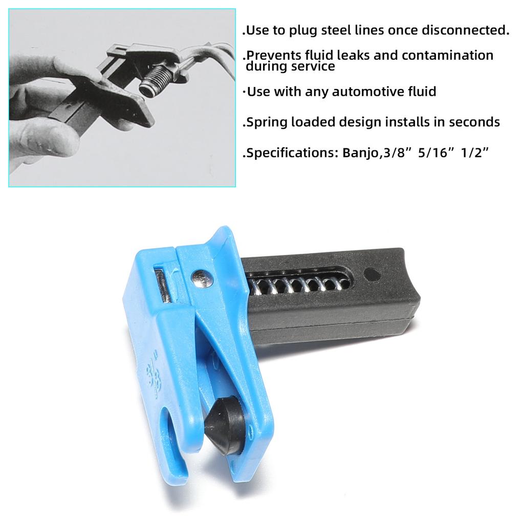 Car Brake Oil Pipe Clamp Interception Clamp Oil Nozzle Sealing Clip Hook Changing Caliper Connector Leak Proof Oil Pipe Clamp