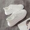 2025 Spring Women's White Korean Style Platform Sneakers – Versatile Height-Increasing Casual Shoes