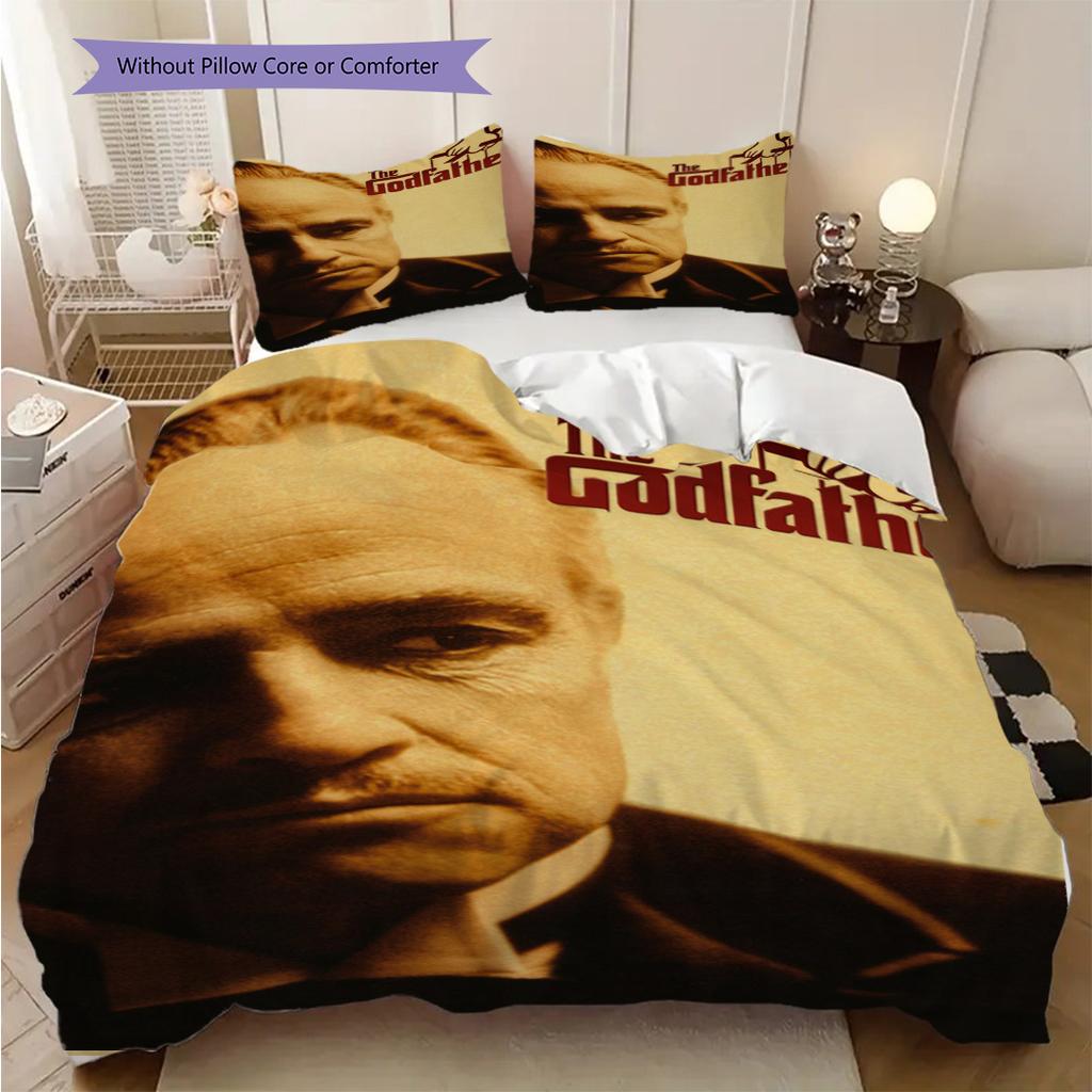 The Godfather Movie Poster Bedding Threepiece Set 1 Duvet Cover 2 Pillowcase Without Core Christmas Birthday Gift Soft And Comfortable
