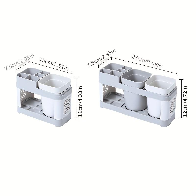 Chic Hollow Design Toothbrush & Toothpaste Holder Set with Drain - Ideal for Bathroom Organization, Home Decor