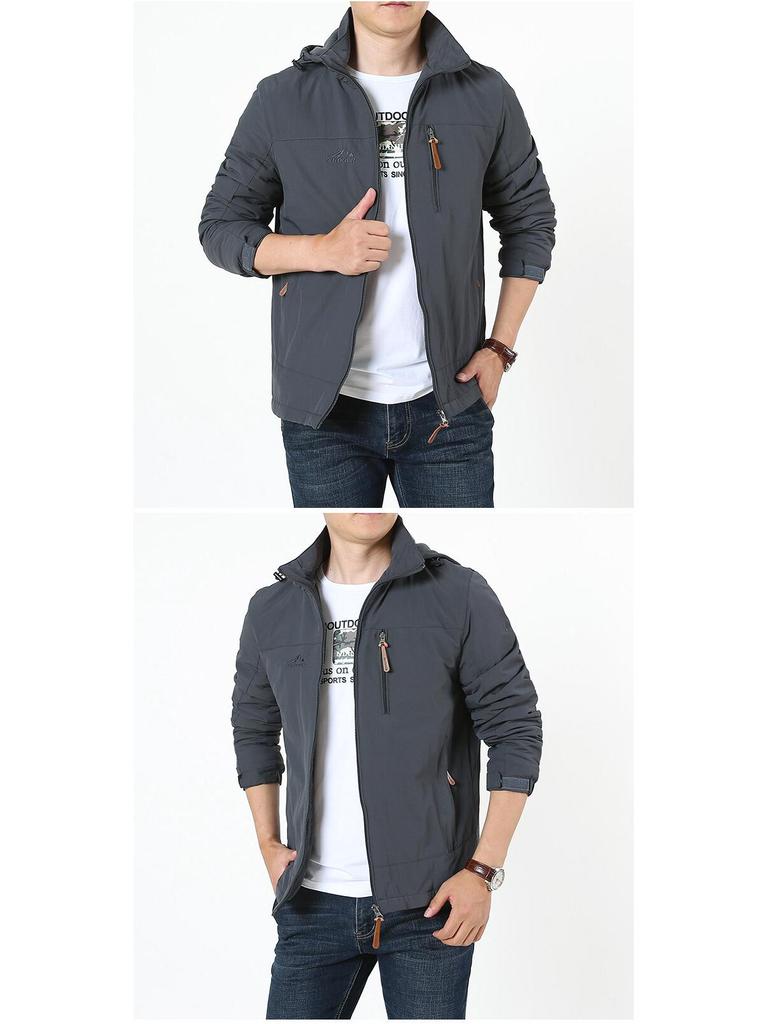 Wasserdichte Winddichte Dick Gefütterte Outdoorjacke für Herren
