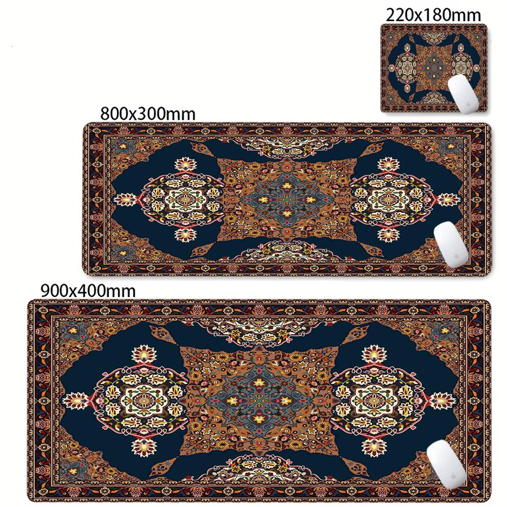 Gaming Mousepad Natural Rubber Antislip Soft KeyboardPad Big Persian Carpet Mouse Pad Office Desk Accessories Computer Mouse Mat