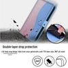 iPhone 16/17 Flip Cover - Patchwork Leather Case with Card Slot, Fashionable Simple Design.