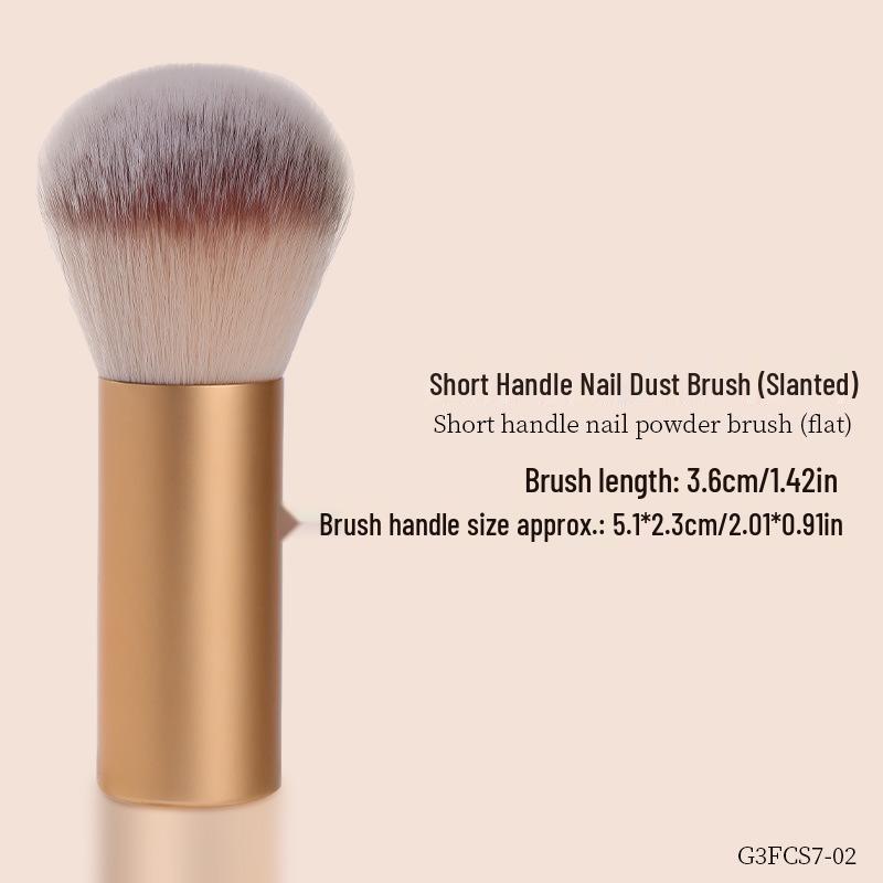 2025 Fluffy Soft Short Handle Nail Cleaning Brush - Flat Head Dust & Surface Tool