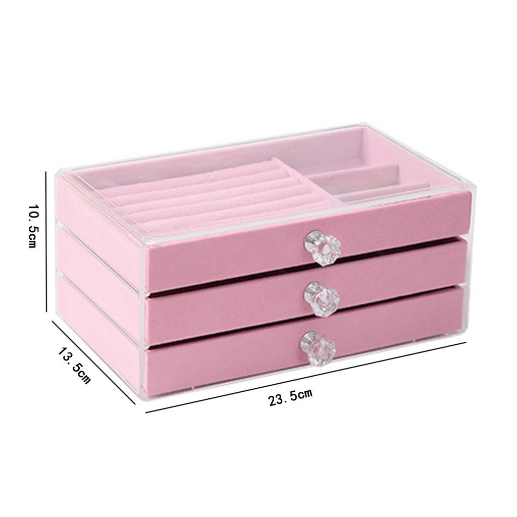 Velvet Multi-layer Jewelry Box for Earrings, Necklaces & Rings - Large Capacity High-end Display Storage