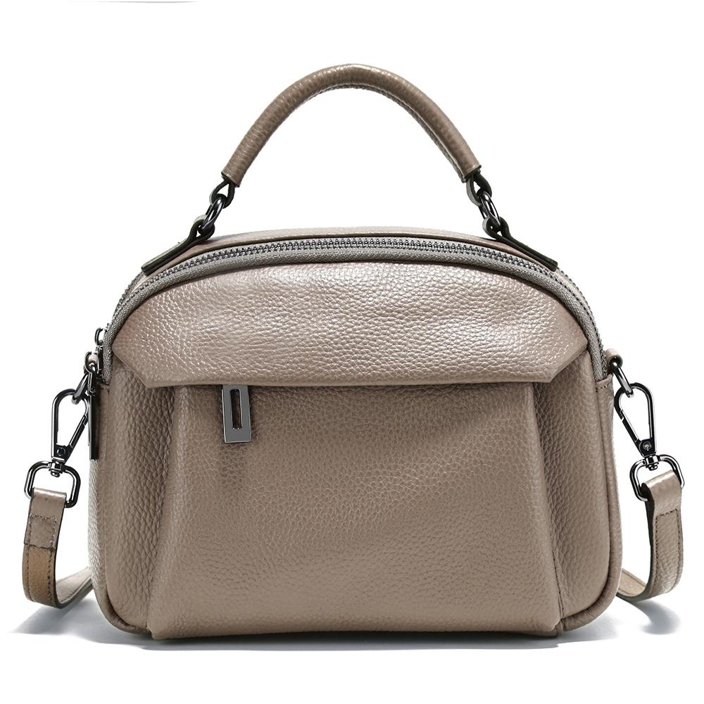 

Жіноча м яка шкіряна сумка через плече. Новинка весни-літа 2025 хакі