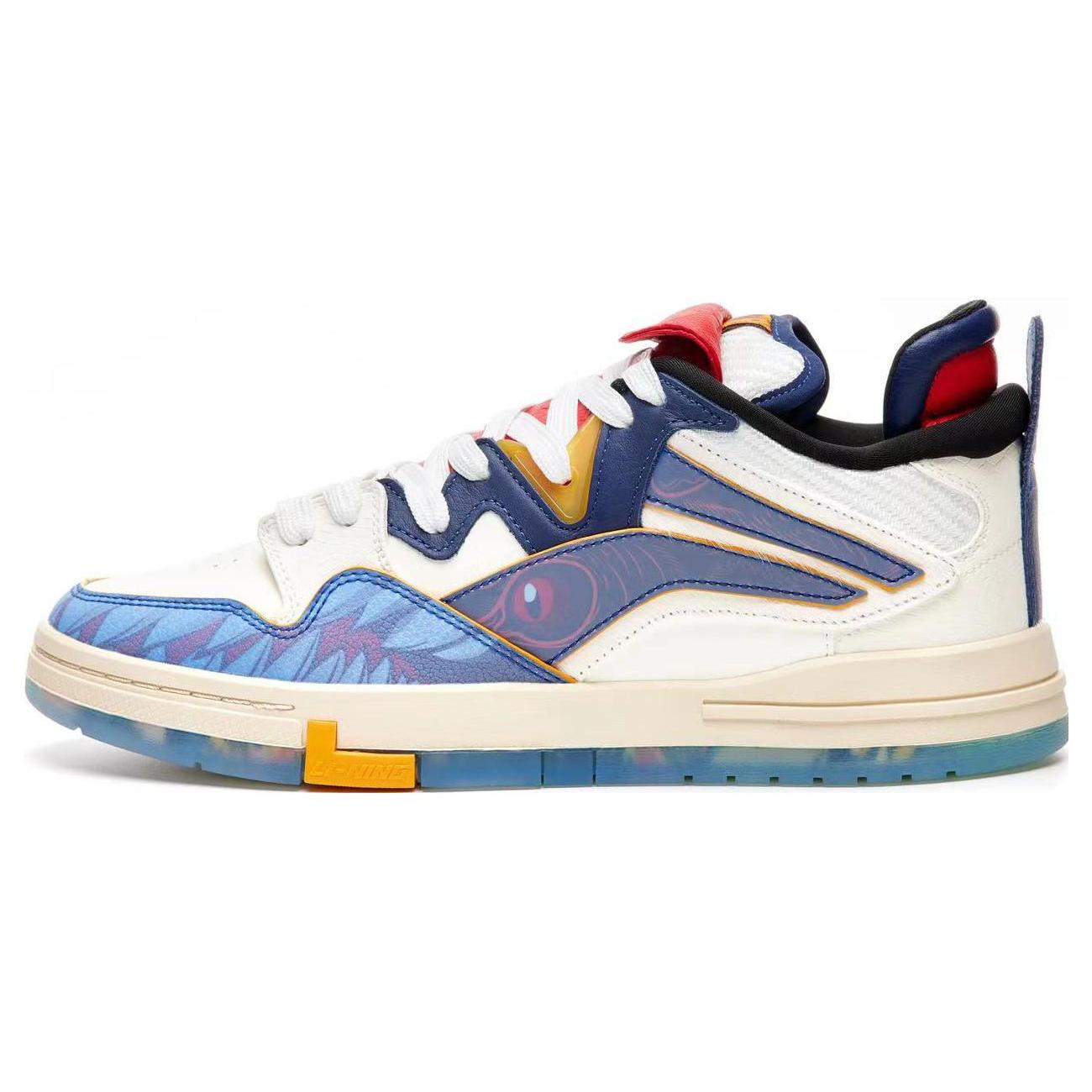 

LiNing Wave Pro Год Зверя Нескользящая Амортизирующая Износостойкая Низкие Кеды для Скейтборда Мужские Сине-Белые 46