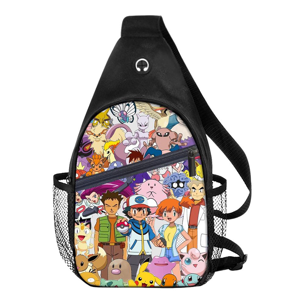 Breast Bag Men'S And Women'S Sports Travel Versatile Casual Shoulder Bag Multifunctional Messenger Bag Cartoon