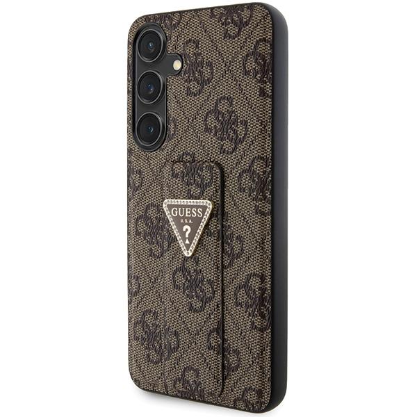 Guess Guhcs24Spgs4Tdw S24 S921 Brązowy/Brown Hardcase Grip Stand 4G Triangle Strass