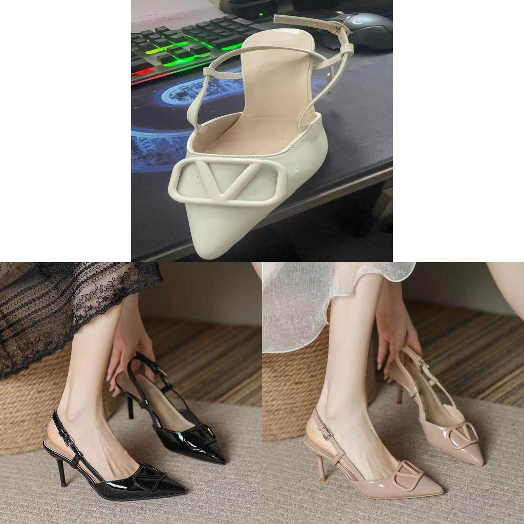 Elegant Open Toe High Heel Shoes With Rubber Sole And Slipon Design For Formal Events