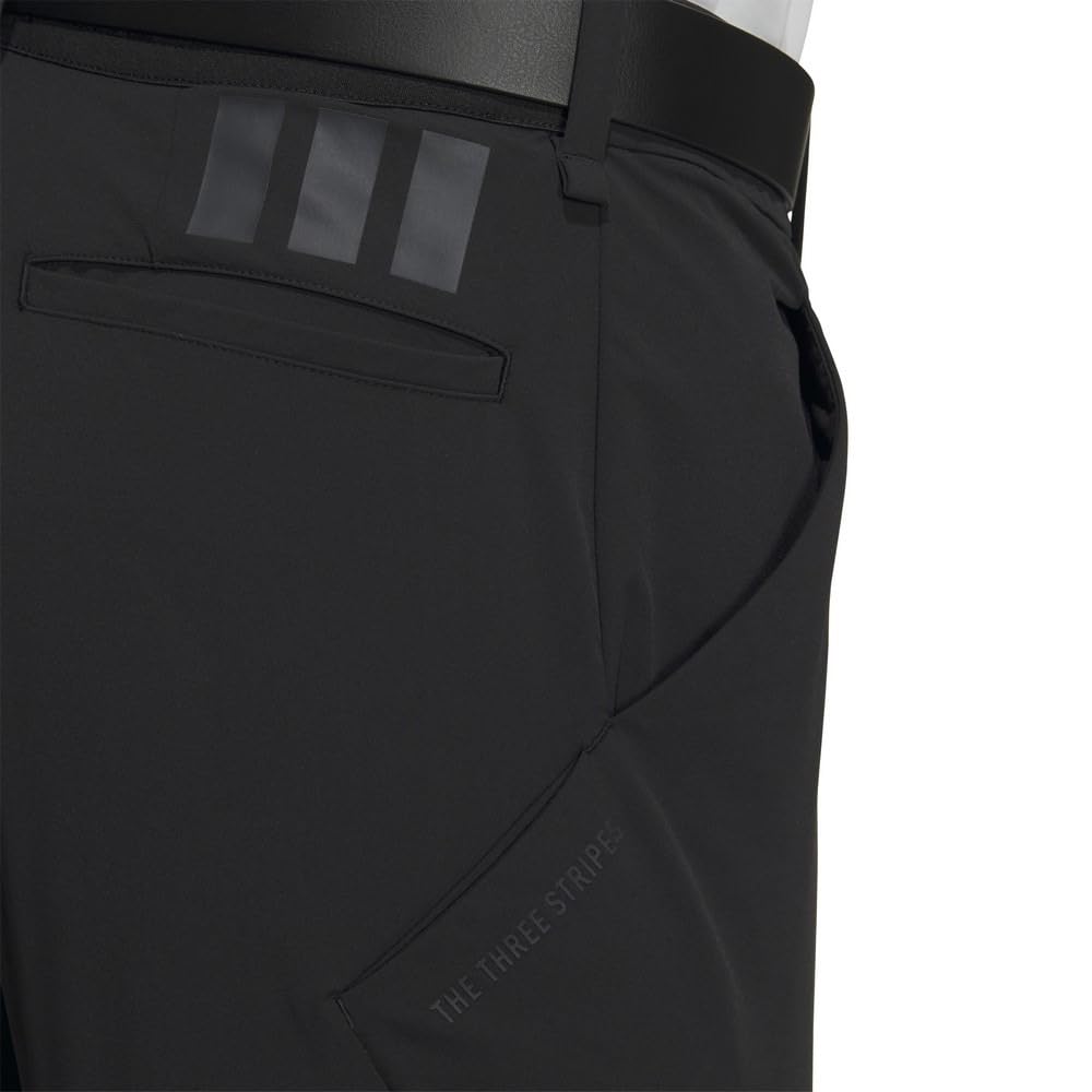 Adidas Golf Aktivní Třípruhé Kotníkové Černé EX-Stretch Kalhoty, Pánské,