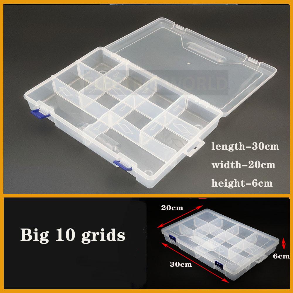 Transparent Plastic box Screw Compartment Box Jewelry Earring Display Case Container Clear Terminal Organizer Tool Storage boxes