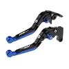 RS457 Motorcycle CNC Telescopic Folding Brake & Clutch Levers with Pull Rod Horns