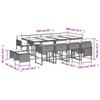 VidaXL 13-piece Garden Dining Set Black Cushions Braided Resin 3278105